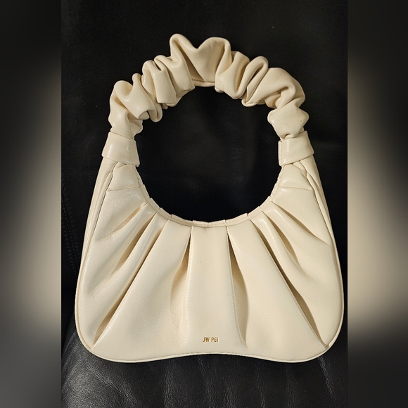 JW PEI Handbags - JW PEI White Gabbi Ruched Hobo Hangbag Bag NWOT